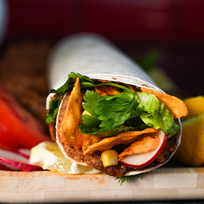 Doritoslu çiğ köfte dürüm